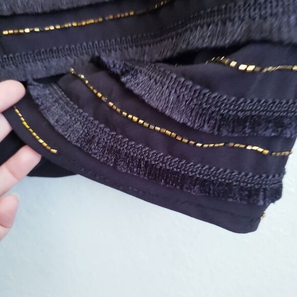Marina Black Bead and Fringe Gatsby Mini Dress - Picture 5 of 12